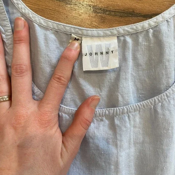 Vintage RARE Johnny Was Linen Tank Top Size Medium - Picture 5 of 9